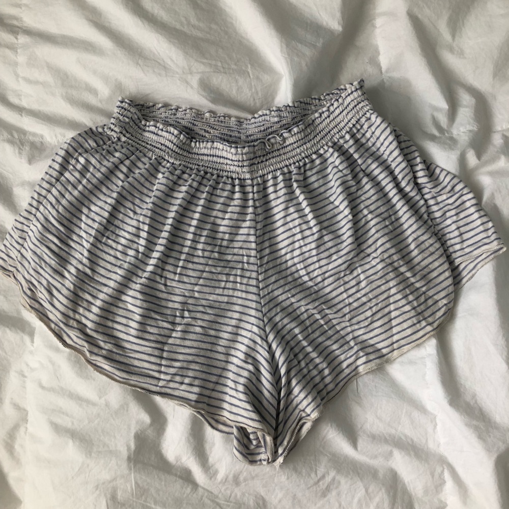Brandy Melville Shorts Striped Blue/White
